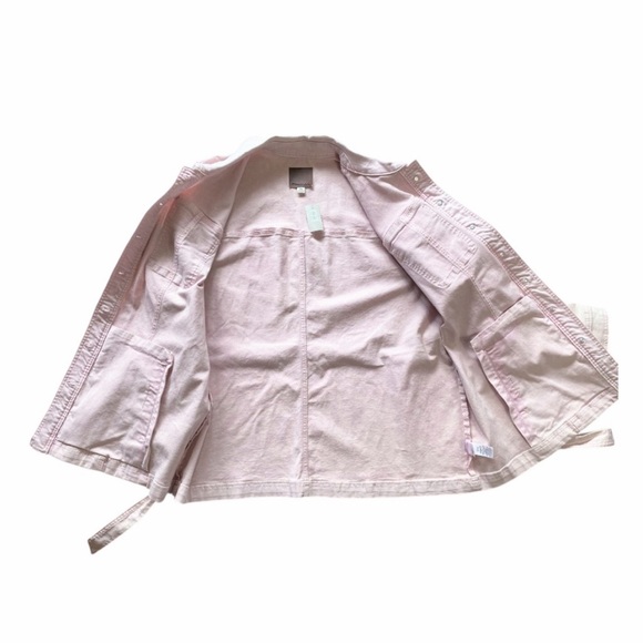 NWT Maurices Light Pink Belted Denim Trench Jacket Size 2X - Picture 11 of 13